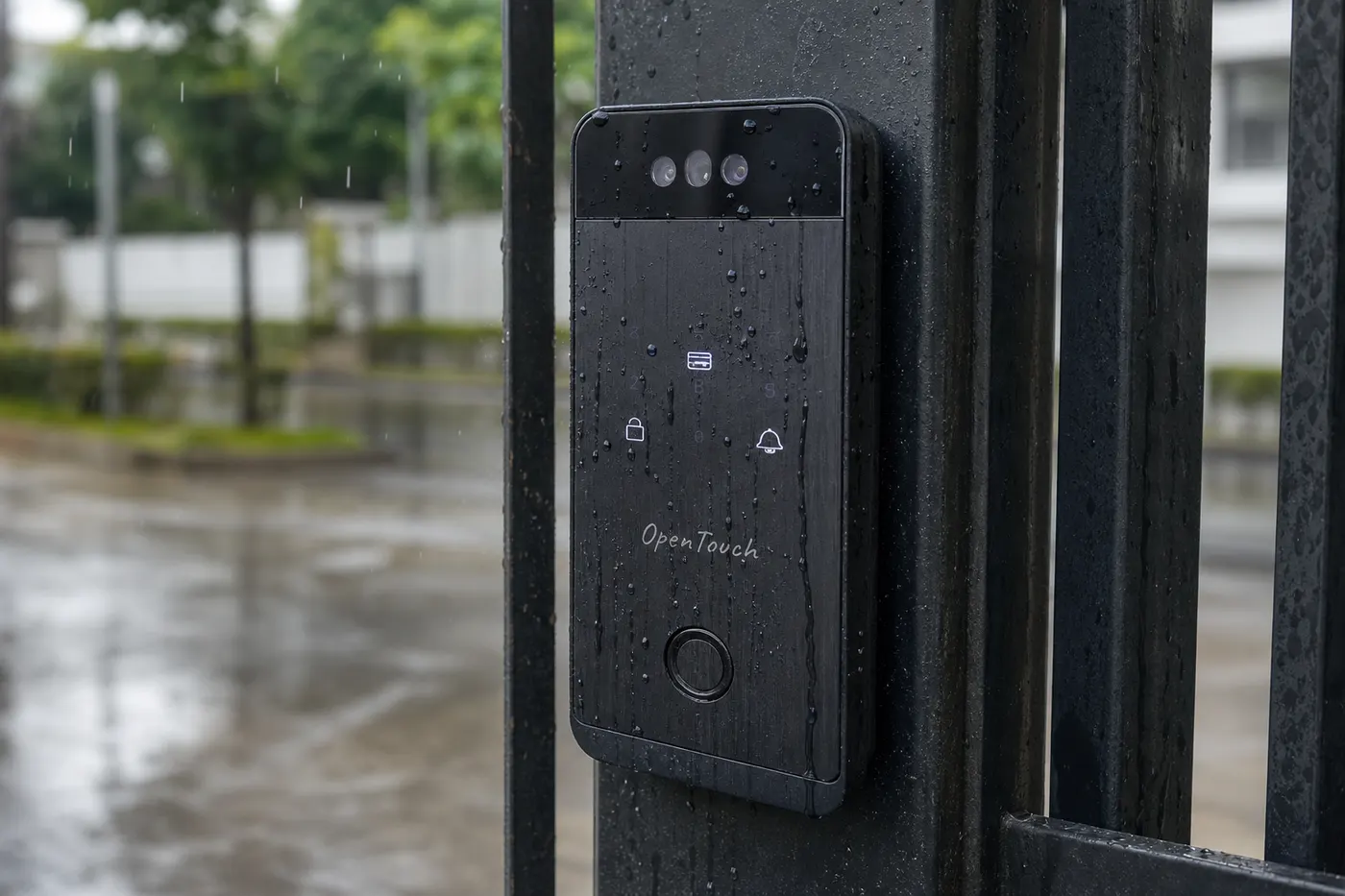 Built for open, rain-exposed corridors