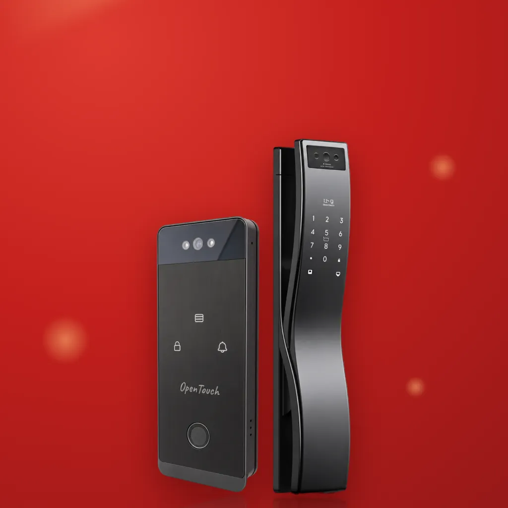 OpenTouch Touch 300 Pro gate lock and Touch i19 wooden-door lock — the Gate & Door Bundle